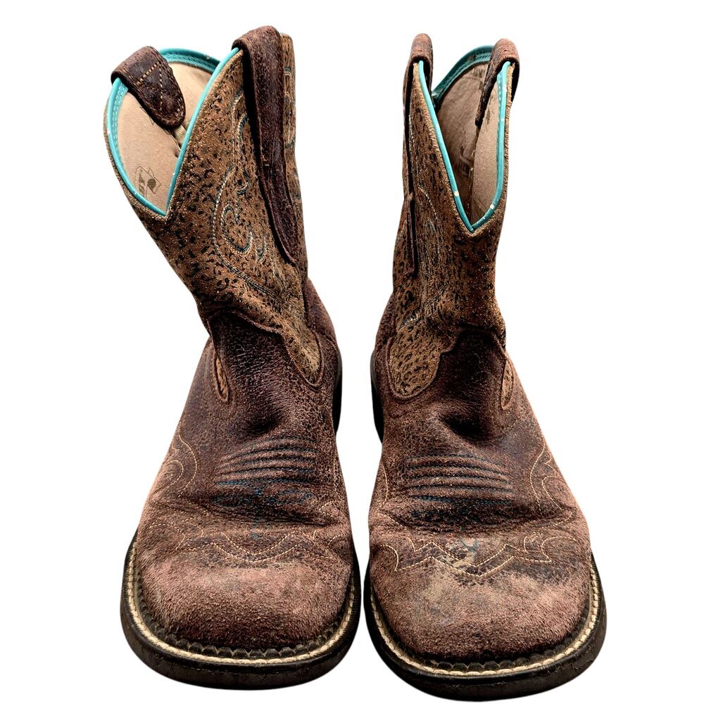 Ariat Fatbaby Womens 8.5B Western Boots Heritage Harmony Cowgirl Teal 10015363 - Picture 4 of 13